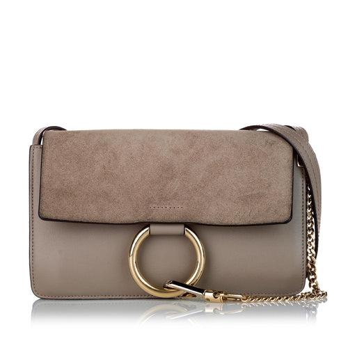 Chloe Faye Leather Crossbody Bag (SHG-33794)