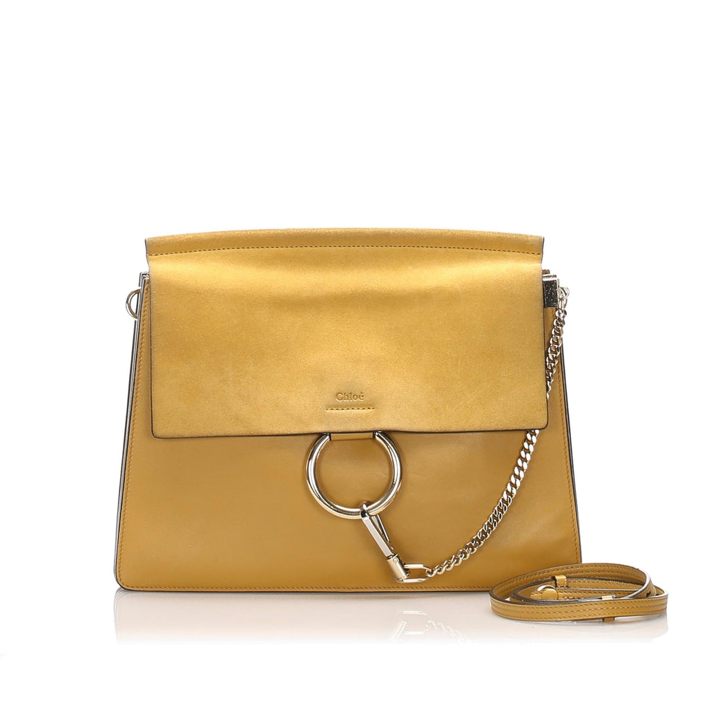 Chloe Faye Leather Shoulder Bag (SHG-9sD17Y)