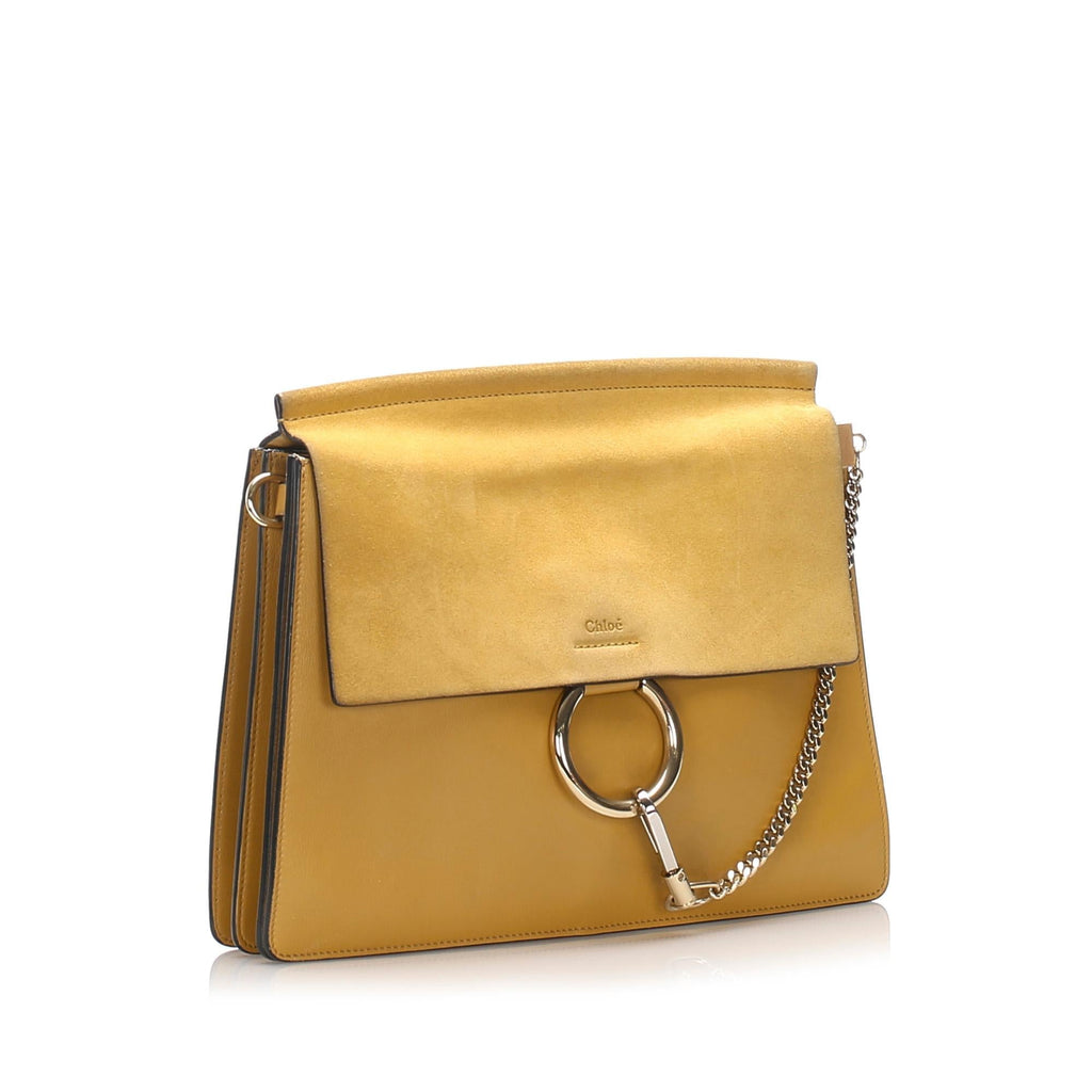 Chloe Faye Leather Shoulder Bag (SHG-9sD17Y)