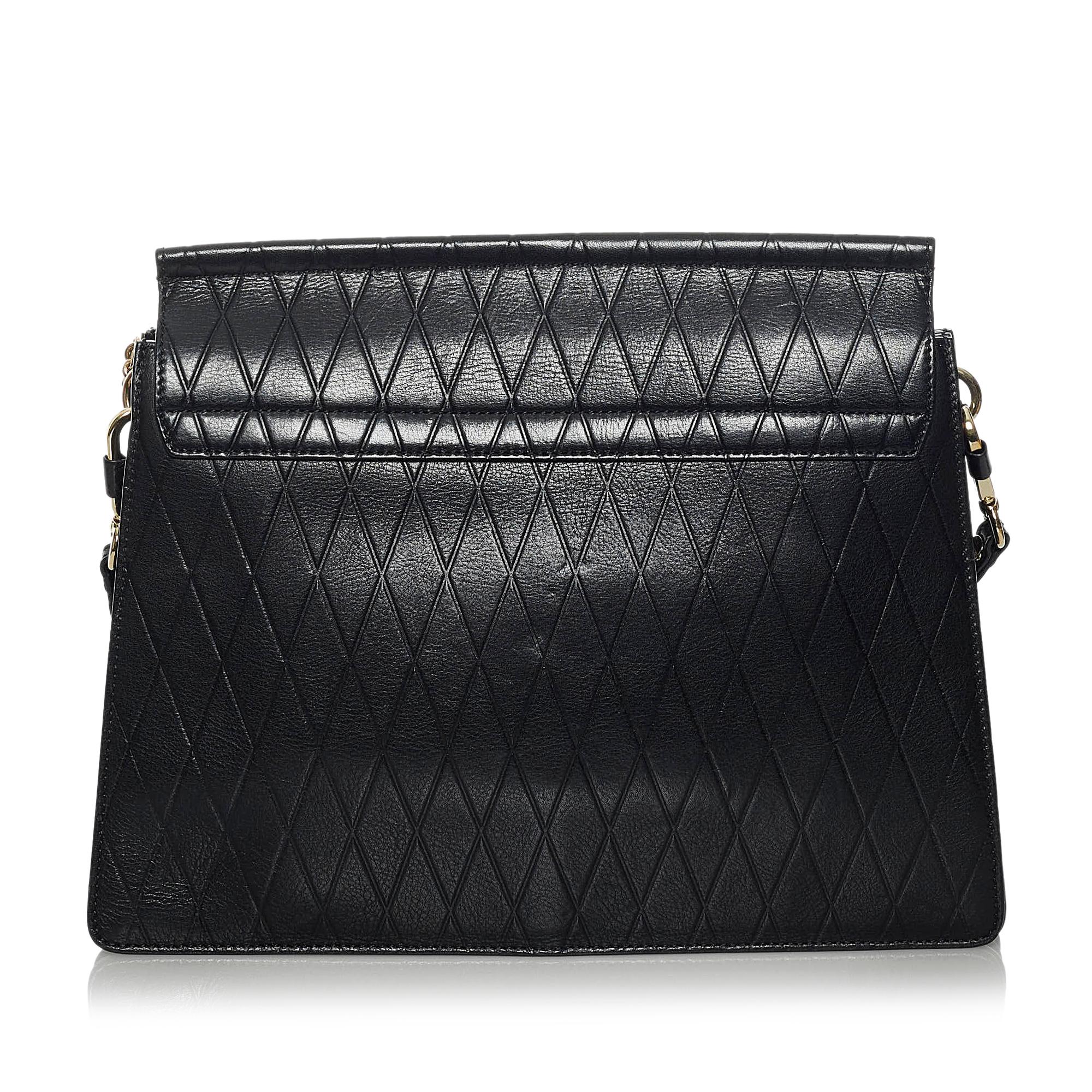 Chloe Faye Quilted Leather Shoulder Bag (SHG-33784)