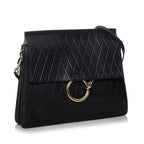 Chloe Faye Quilted Leather Shoulder Bag (SHG-33784)