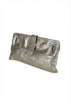 Chloe - Gold Metallic Leather Long Clutch