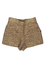 Chloe - Gold Metallic Tweed High Waisted Shorts Sz 6