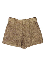 Chloe - Gold Metallic Tweed High Waisted Shorts Sz 6