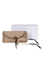Chloe - Gold & Tortoise Shell Polarized Aviator Sunglasses w/ Brow Bar