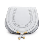 Chloe Grey Calfskin Leather Small Marcie Crossbody Bag