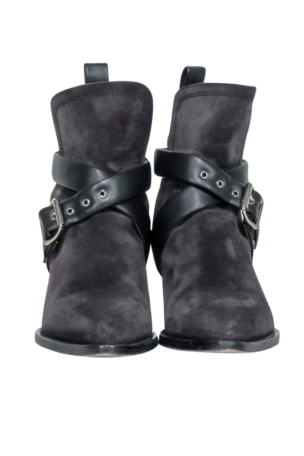 Chloe - Grey Suede " Rylee Strap" Booties Sz 8