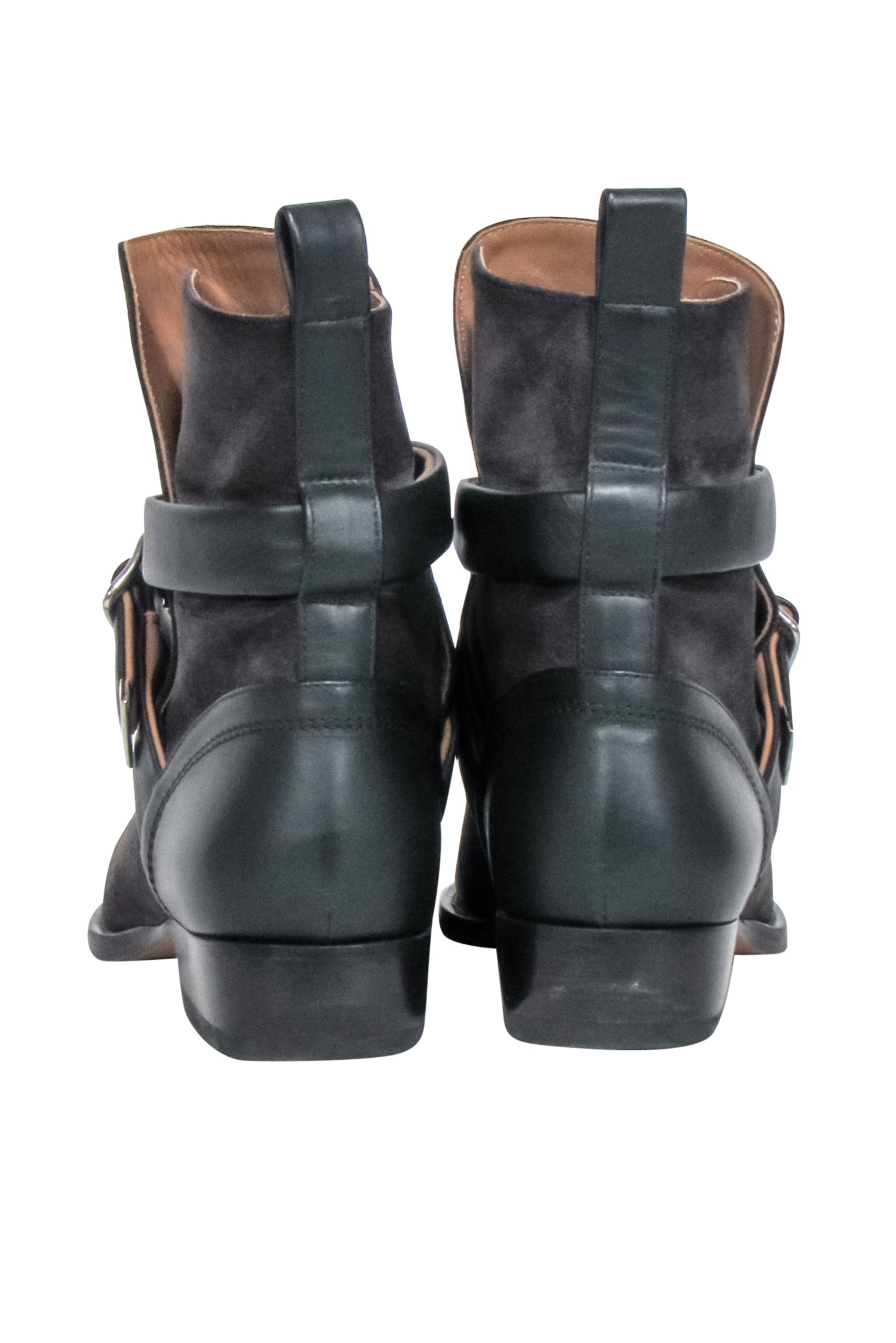 Chloe - Grey Suede " Rylee Strap" Booties Sz 8