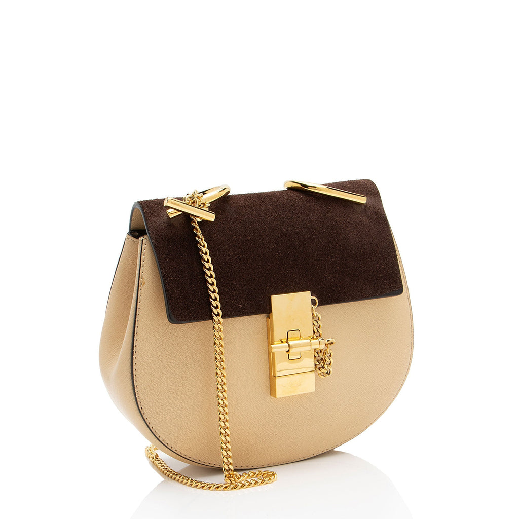 Chloe Lambskin Suede Drew Mini Shoulder Bag (SHF-ai61BQ)