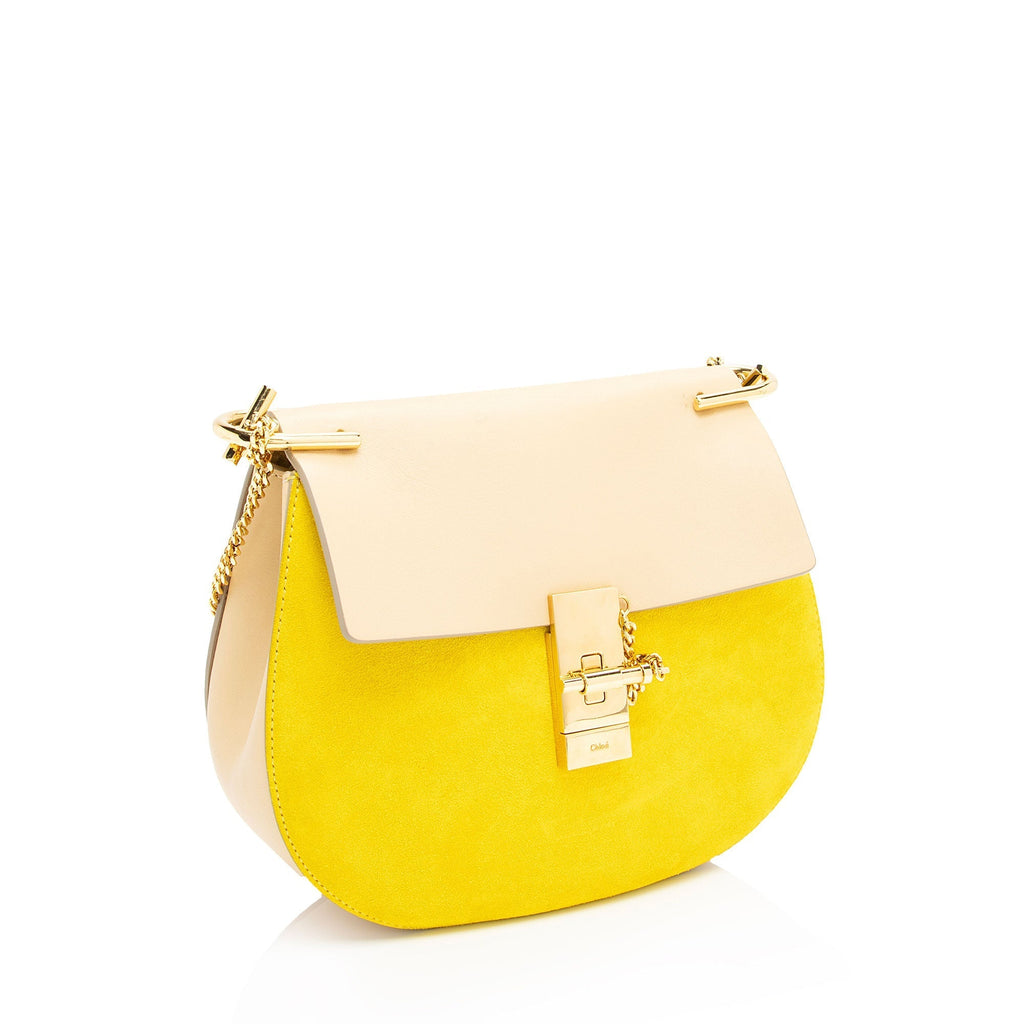 Chloe Lambskin Suede Drew Small Shoulder Bag (SHF-CtvkvY)