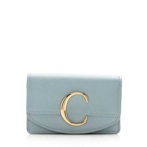 Chloe Leather C Card Holder - FINAL SALE (SHF-15092)