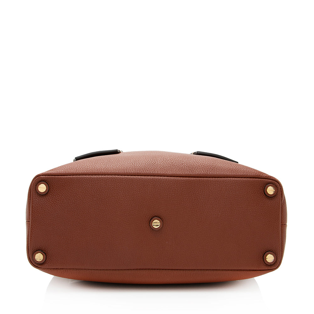 Chloe Leather Daria Medium Satchel (SHF-19937)