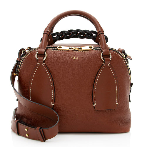 Chloe Leather Daria Medium Satchel (SHF-19937)