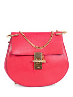 Chloe Leather Drew Messenger Bag Red