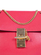 Chloe Leather Drew Messenger Bag Red