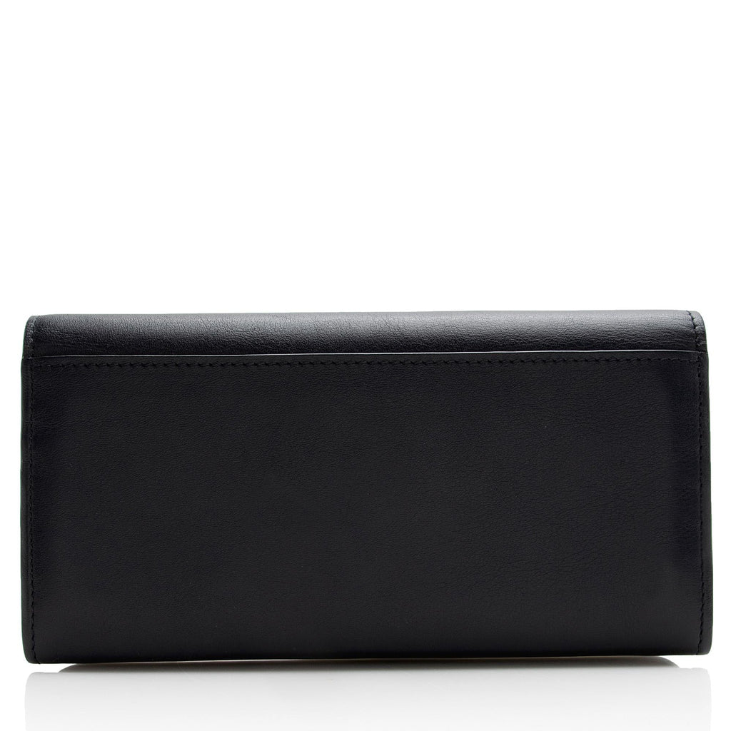 Chloe Leather Logo Vick Flap Wallet (SHF-22550)