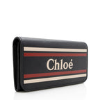 Chloe Leather Logo Vick Flap Wallet (SHF-22550)