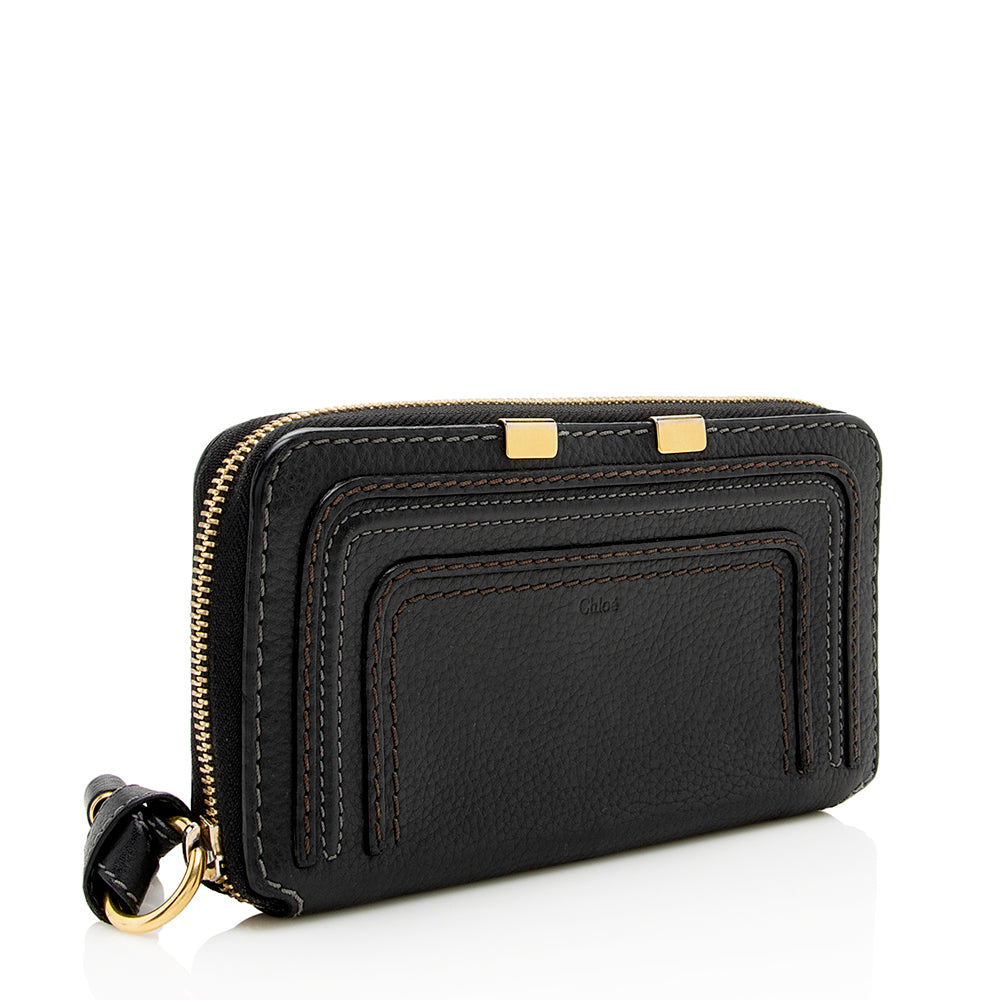 Chloe Leather Marcie Long Zip Wallet (SHF-18964)