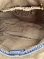 Chloe Leather Medium Marcie Satchel Bag Navy Blue