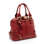 Chloe Leather Paddington Dome Satchel (SHF-cx83UC)