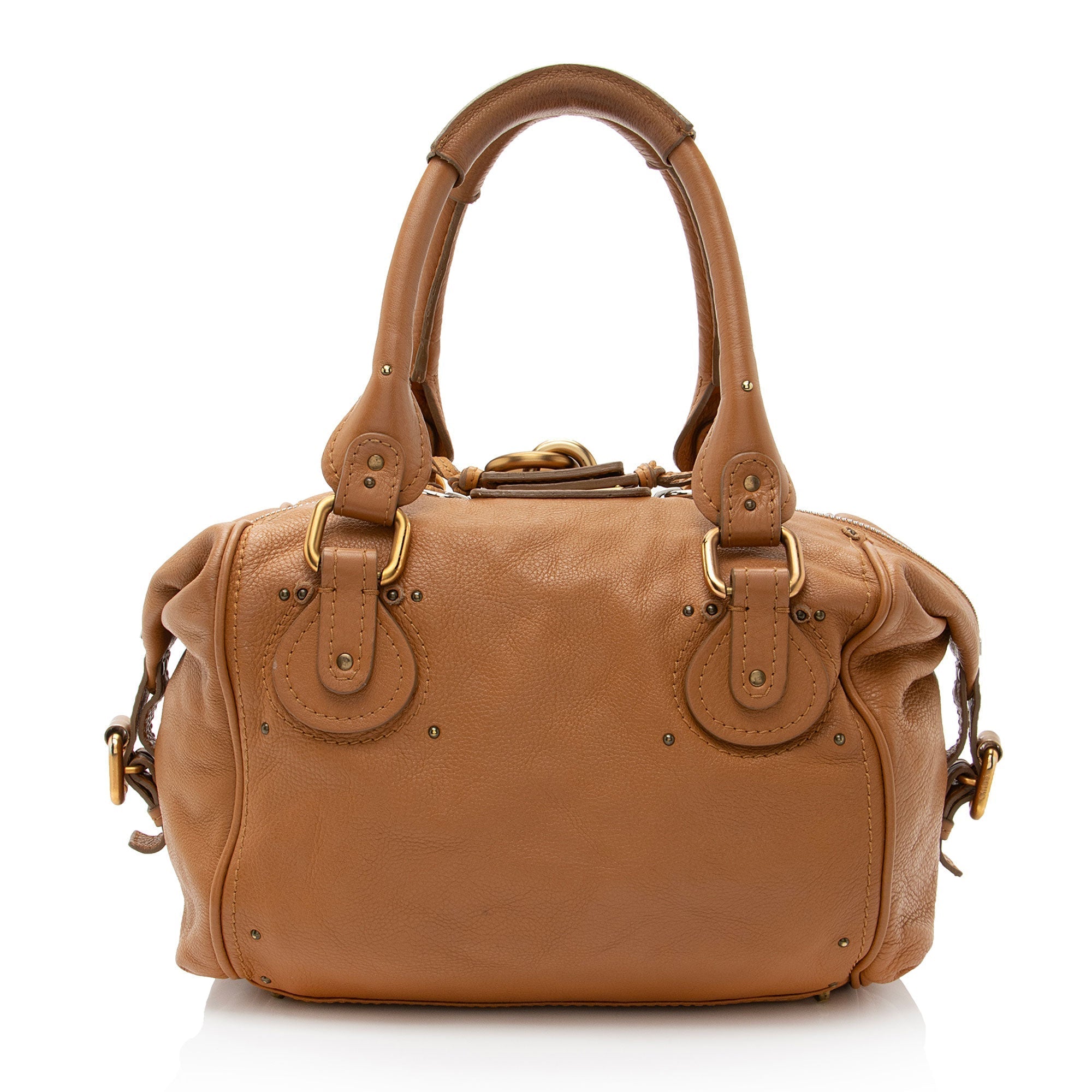 Chloe Leather Paddington Front Pocket Satchel (SHF-8K8YZv)