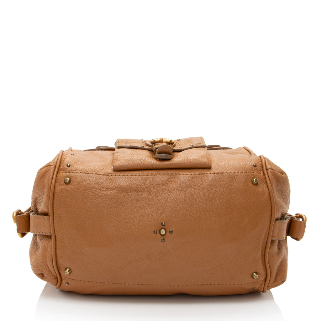 Chloe Leather Paddington Front Pocket Satchel (SHF-8K8YZv)