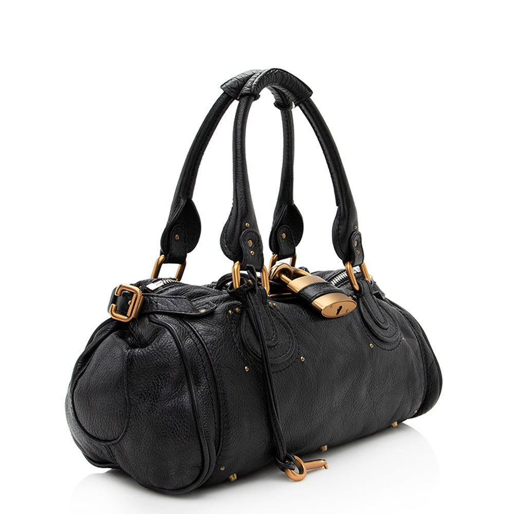 Chloe Leather Paddington Medium Satchel (SHF-19174)