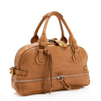 Chloe Leather Paddington Zippered Medium Satchel (SHF-20073)