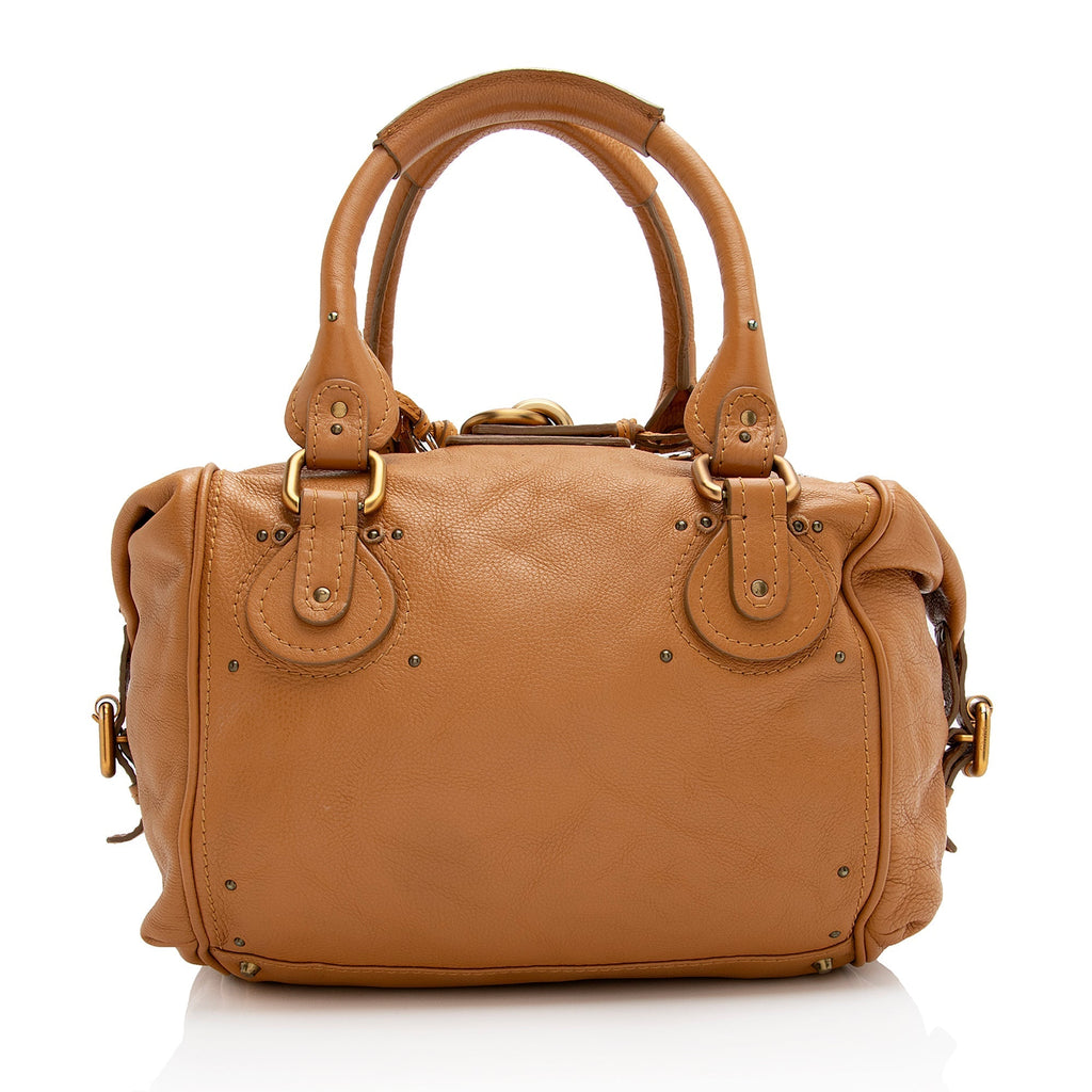 Chloe Leather Paddington Front Pocket Satchel (SHF-22244)