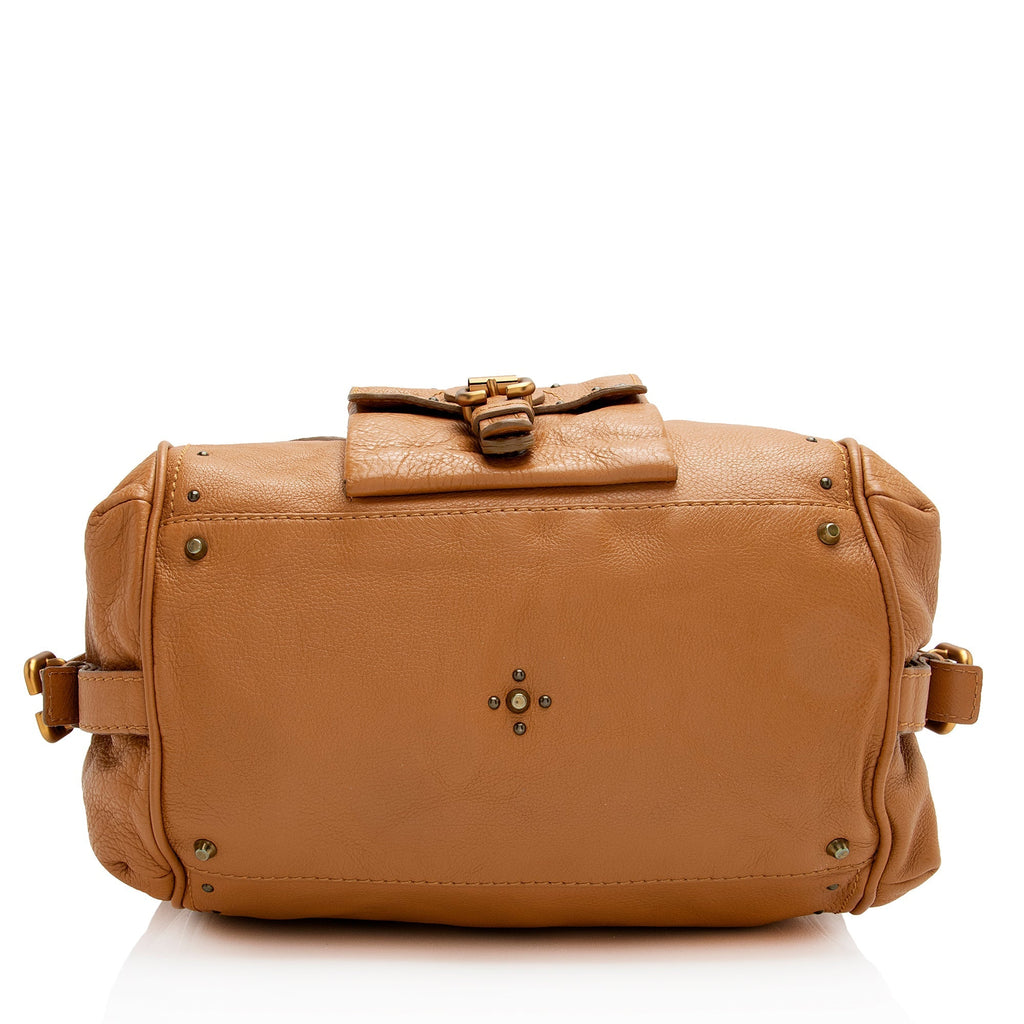 Chloe Leather Paddington Front Pocket Satchel (SHF-22244)