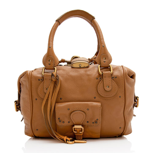 Chloe Leather Paddington Front Pocket Satchel (SHF-22244)