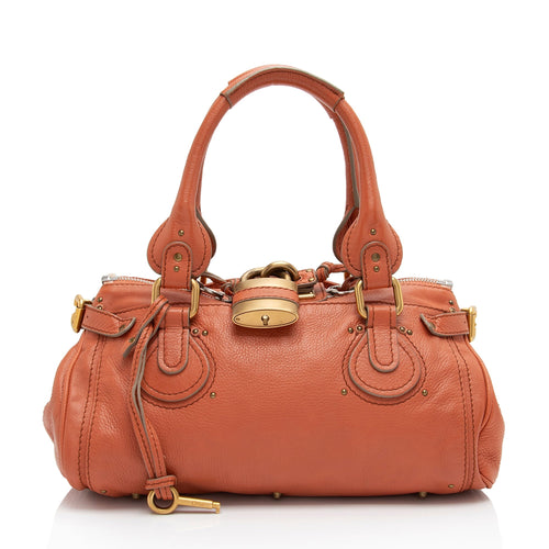 Chloe Leather Paddington Medium Satchel (SHF-q60NaG)