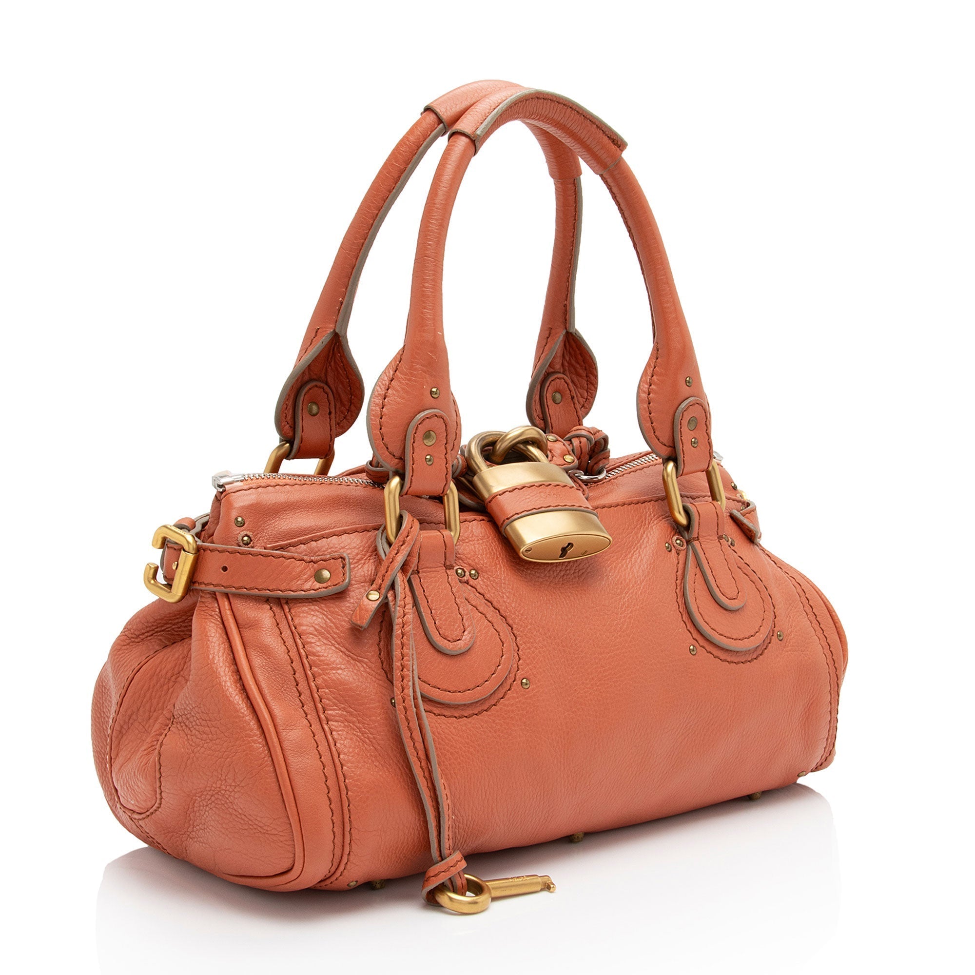 Chloe Leather Paddington Medium Satchel (SHF-q60NaG)