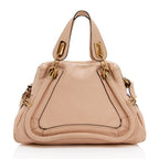 Chloe Leather Paraty Medium Satchel (SHF-17346)