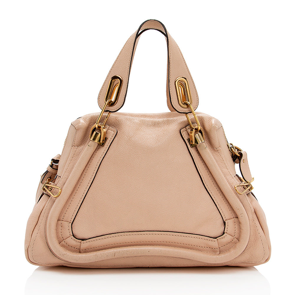 Chloe Leather Paraty Medium Satchel (SHF-17346)