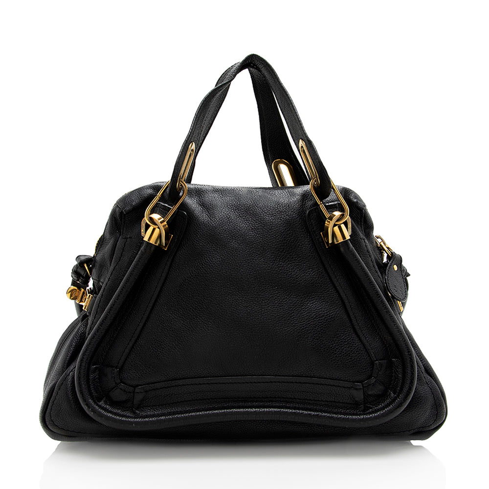 Chloe Leather Paraty Medium Satchel (SHF-18289)