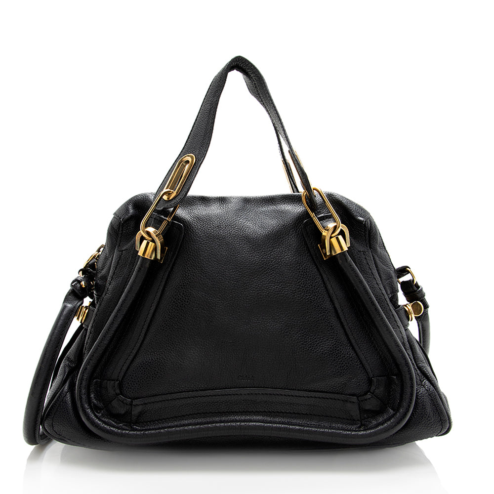 Chloe Leather Paraty Medium Satchel (SHF-18289)