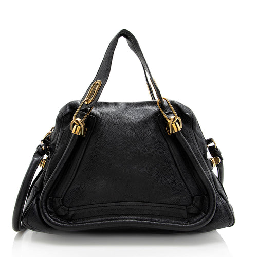 Chloe Leather Paraty Medium Satchel (SHF-18289)