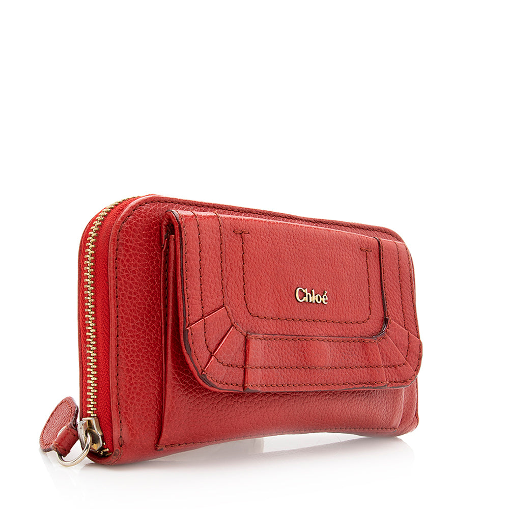 Chloe Leather Zip Wallet - FINAL SALE (SHF-19865)