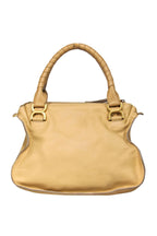 Chloe - Light Yellow Pebbled Leather "Marcie" Convertible Satchel