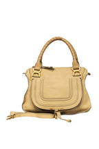 Chloe - Light Yellow Pebbled Leather "Marcie" Convertible Satchel