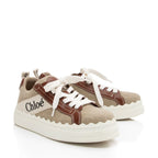 Chloe Linen Calfskin Lauren Sneakers - Size 8 / 38 (SHF-0nouT4)
