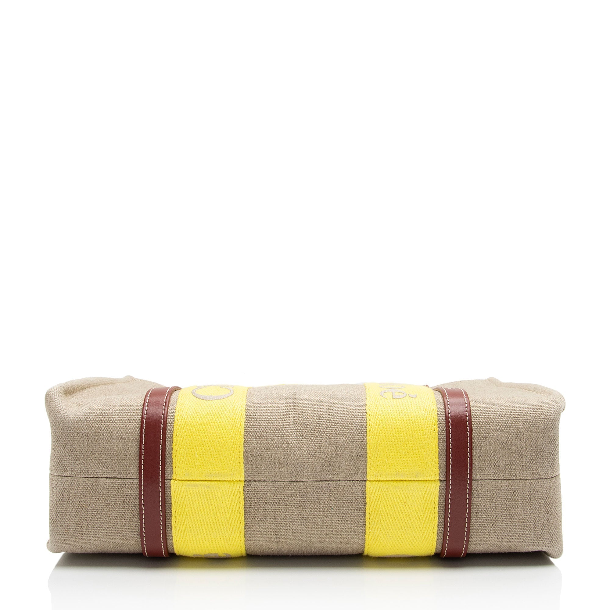 Chloe Linen Canvas Woody Medium Tote (SHF-7T4STp)