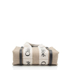 Chloe Linen Canvas Woody Mini Tote (SHF-5WdQnO)