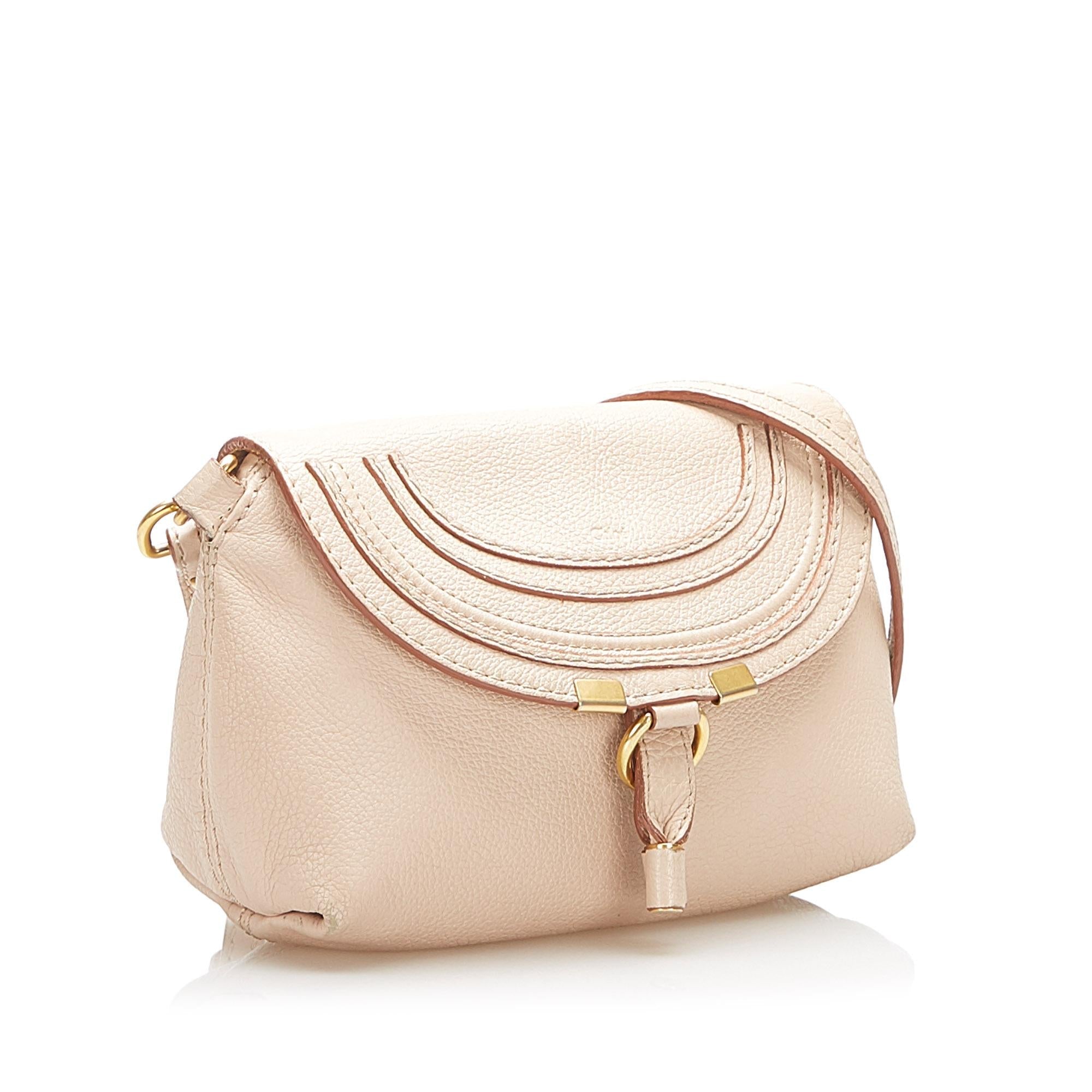 Chloe Marcie Leather Crossbody Bag (SHG-16862)