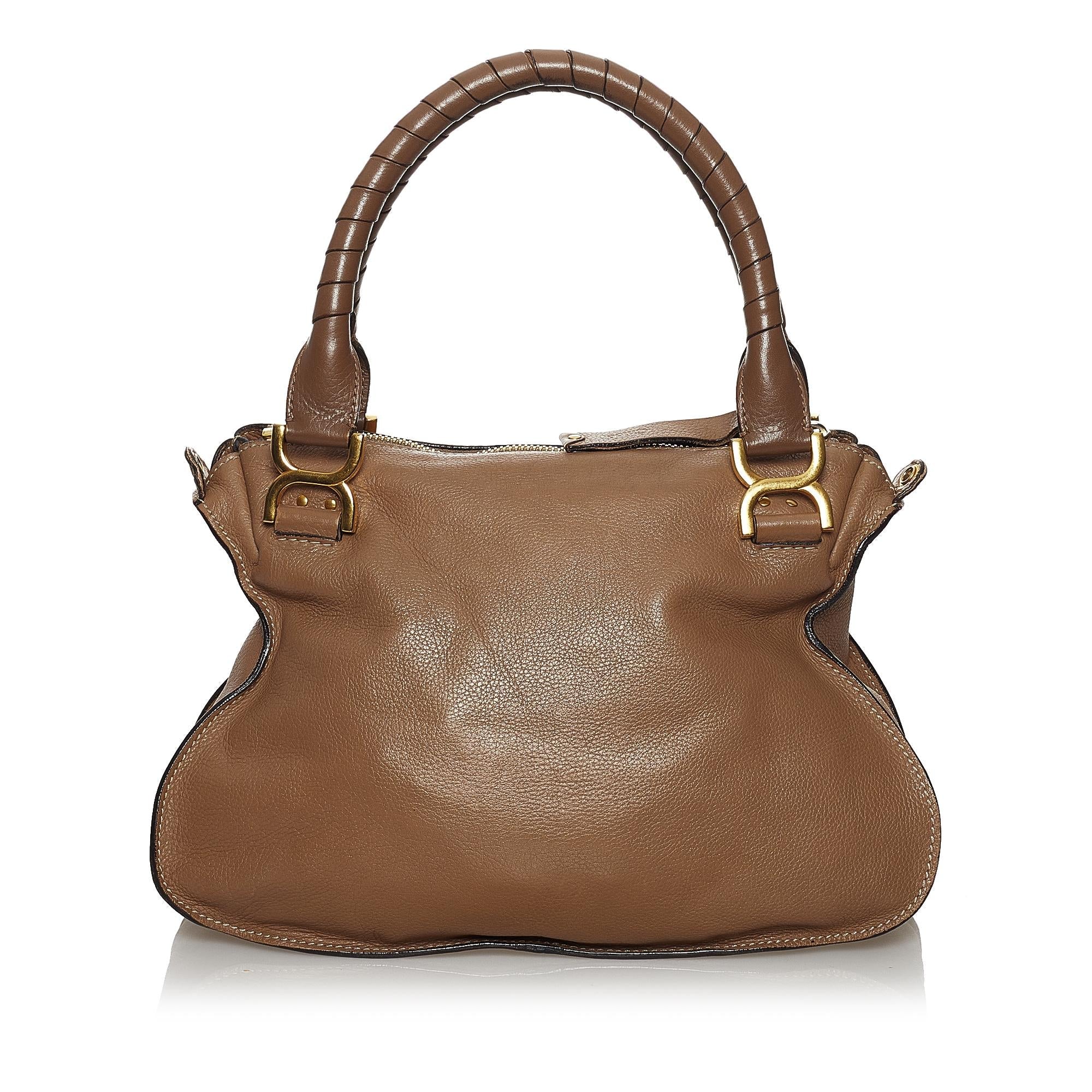 Chloe Marcie Leather Satchel (SHG-30681)