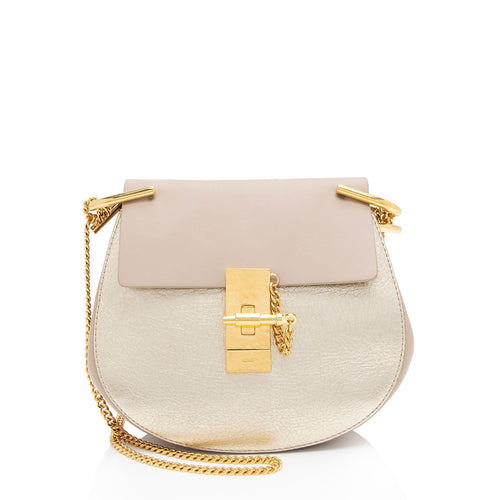 Chloe Metallic Lambskin Drew Mini Shoulder Bag (SHF-y08HVC)