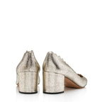 Chloe Metallic Leather Scalloped Lauren Pumps - Size 9.5 / 39.5 (SHF-17199)
