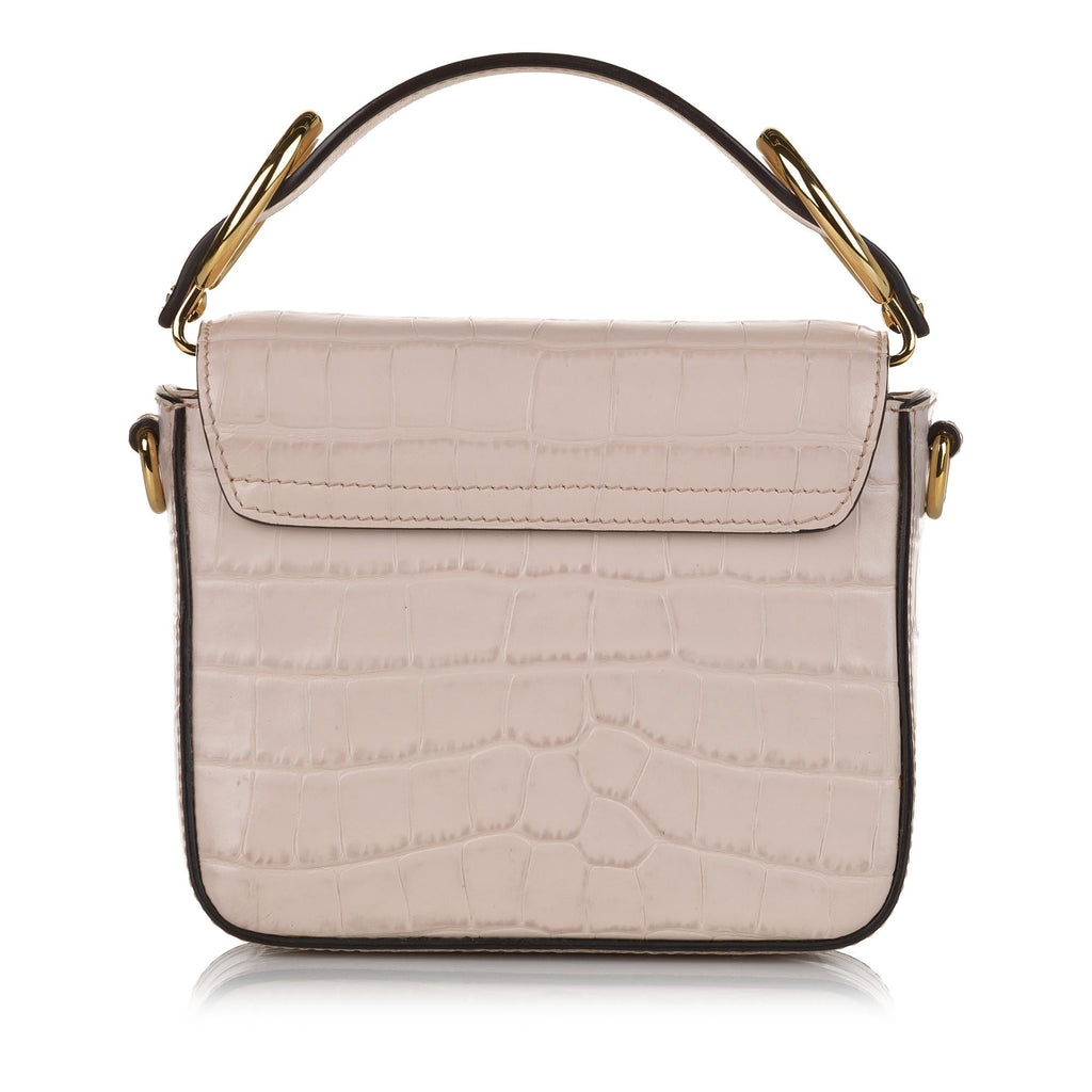 Chloe Mini C Embossed Leather Satchel (SHG-33404)