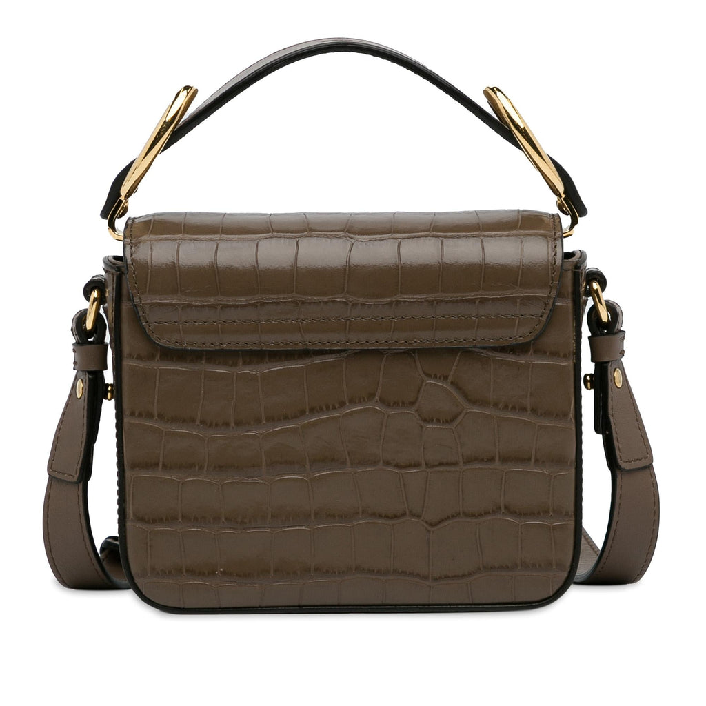 Chloe Mini C Embossed Leather Satchel (SHG-mgwxli)